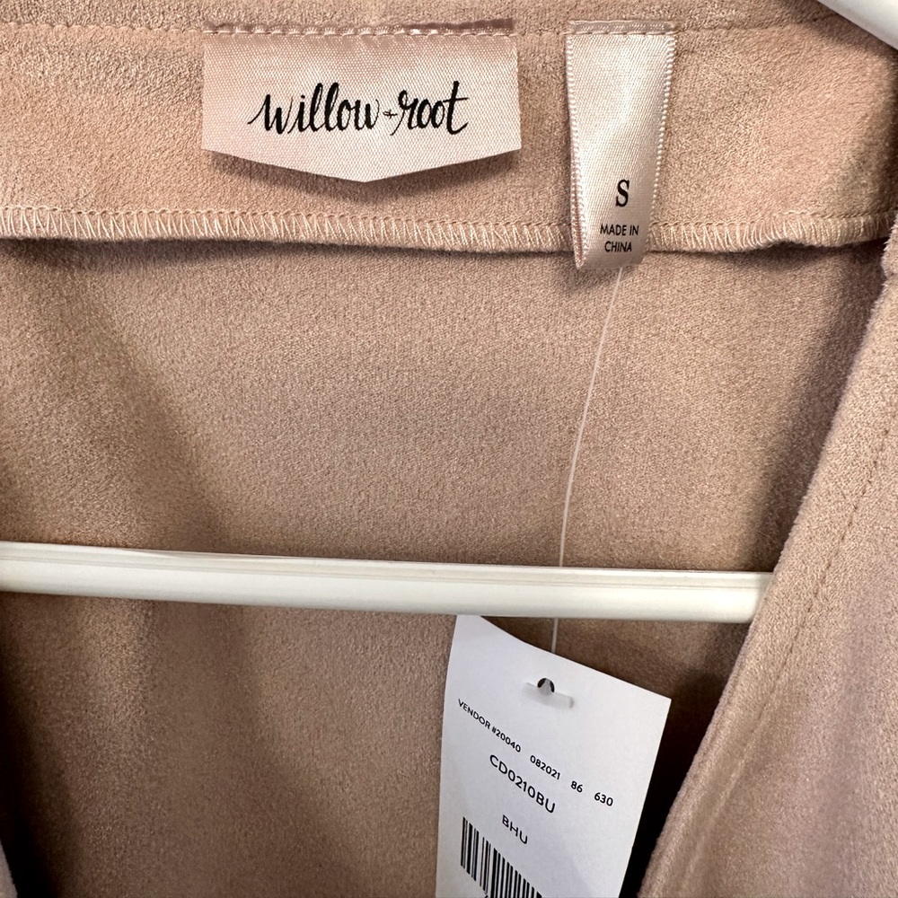 Buckle Willow & Root Fringe Crop Jacket in blush S - Picture 5 of 8